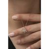 925 Sterling White Lotus Flower Necklace Women's Silver Necklace