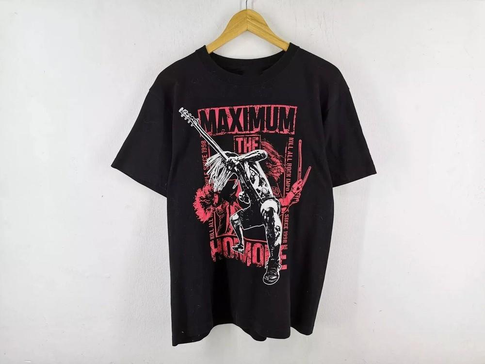 Maximum The Hormone Band Репринт базовая черная Унисекс Футболка хлопок Унисекс Футболка S