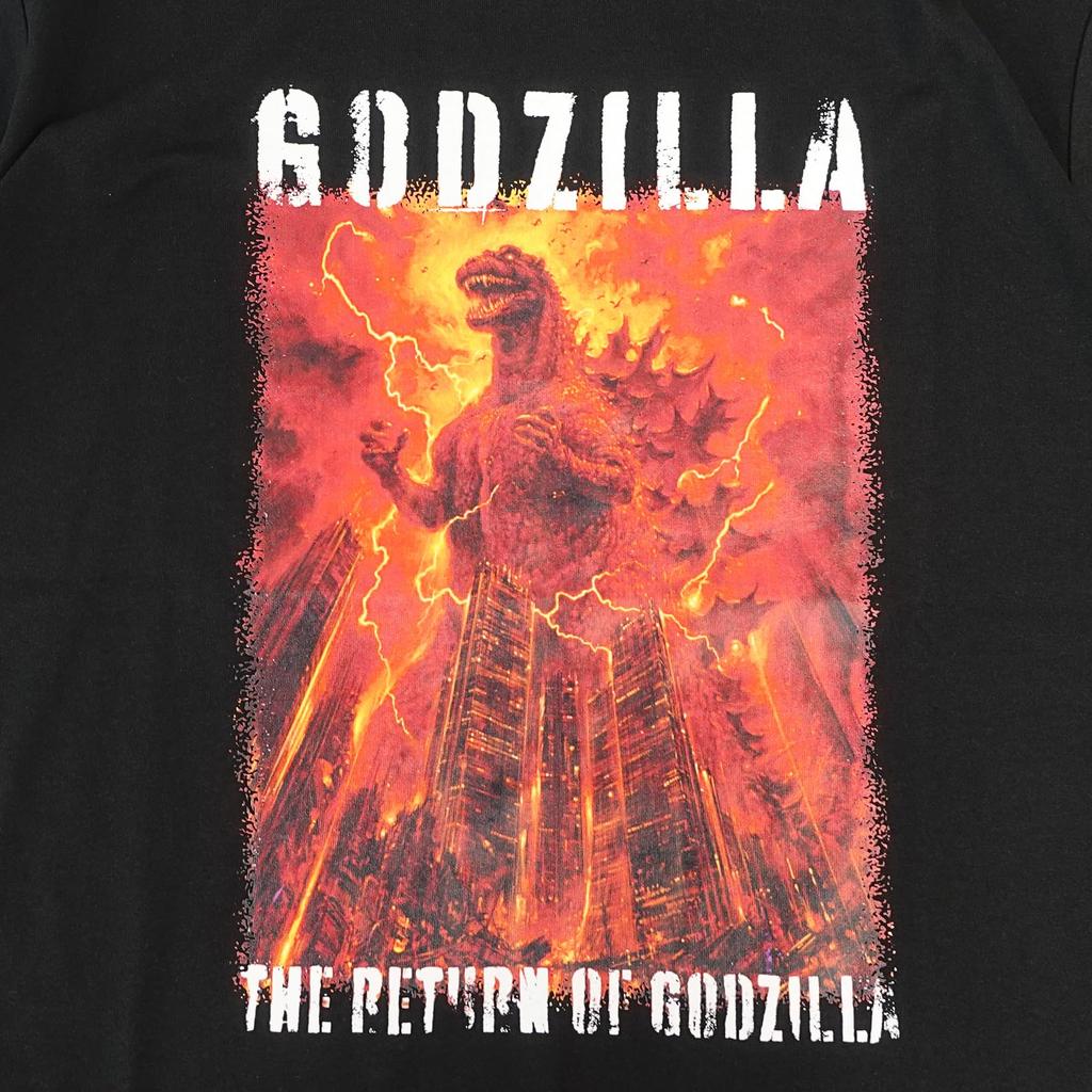 Fineplus Godzilla Short King Ghidorah Poster Japanese Cherry Blossom Character Merchandise T-Shirt, Sleeve, Print, Pattern, Design,