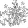 Crystal Rhinestone Bridal Hair Comb Handmade Sparkly Decorative Bridesmaids Girls Women Clip,