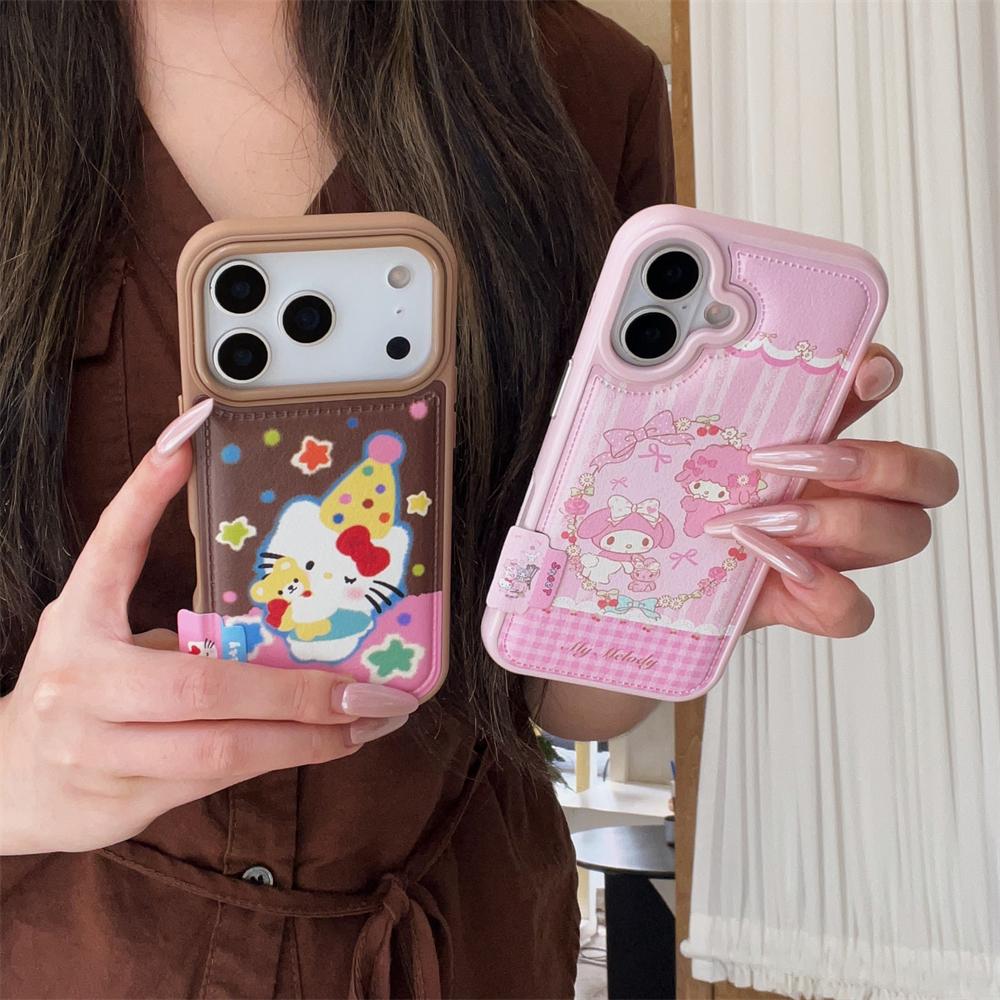 Sanrio Hello Kitty Melody Pink Cute Cartoon Pattern Style Phone Case For iPhone 17 16 15 14 13 12 11 Pro Max Girl Gift TPU Cover