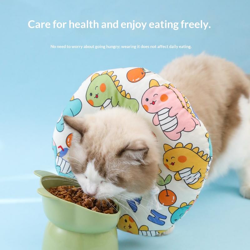 Sweet Donuts Cat Round Pillow Collar Pet Dog Neck Cone Recovery Collar For Anti-Bite Lick Surgery Cat Accessories Pet Collars