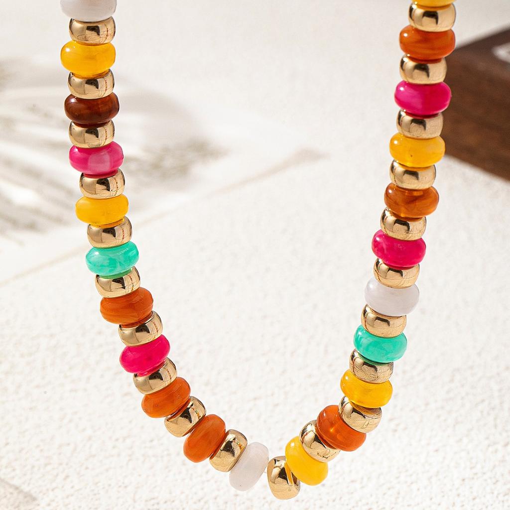 European American Trend Simple Personality Handmade Colorful Beads Necklace Elf Costume Accessories Small Jewelry For Women
