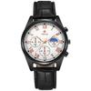 Fashionable Multi-function Non-mechanical Men's Watch With Waterproof Leather Strap