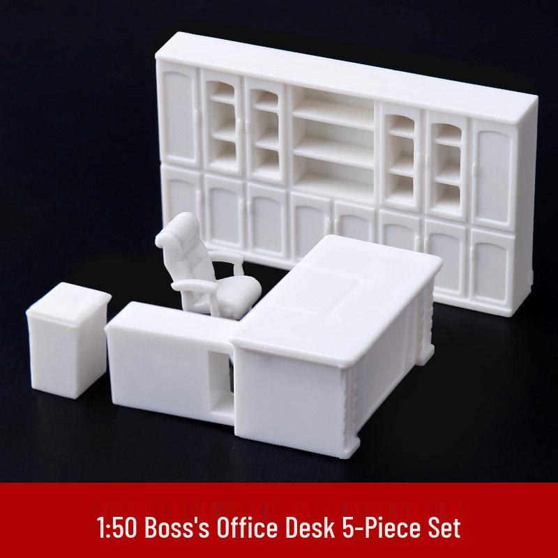 Mini Furniture Sand Table Model: Sectional Apartment Type with Boss’s Office and Writing Desk