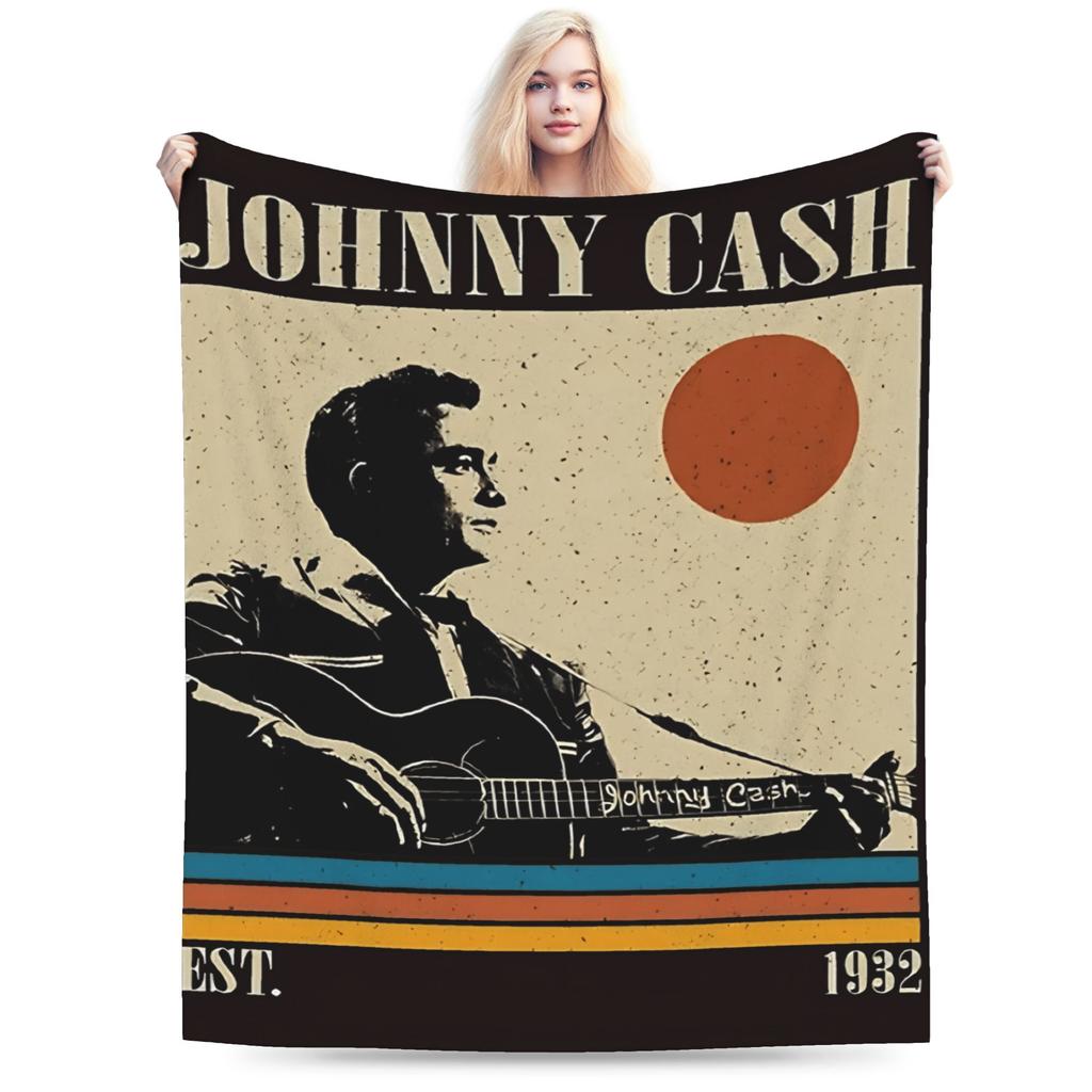 French Singer Johnny Hallyday Rock Star Blanket Quality Warm Soft  Throw Blanket Spring Boy Girl Couch Chair Bedspread