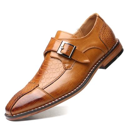 Men's Leather Shoes Casual Business Dress Formal Dress Oxford Shoes Pointed Toe Slip-on Men Brogue Shoes Party Office Shoes Men