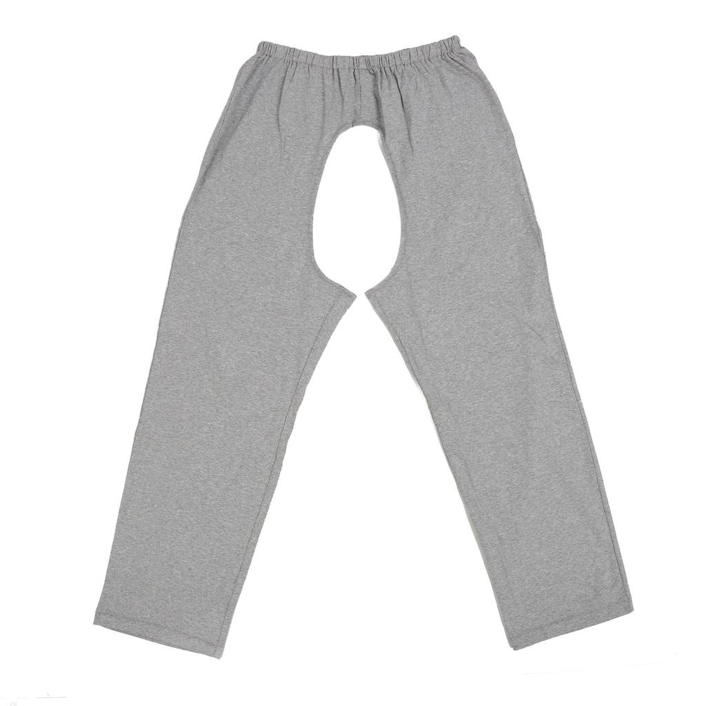 Kalhoty pro péči o močovou inkontinenci Přední zadní otvor v rozkroku Kalhoty na kojení pro starší pacienty Šedé