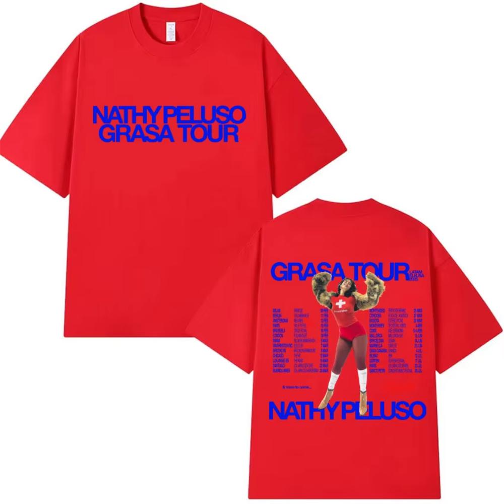 Nathy Peluso Grasa 2026 Tour Trendy Album Graphic T Shirt High Quality Tshirt Hipster Mens Women Cotton Summer Tshirt Fans Gift