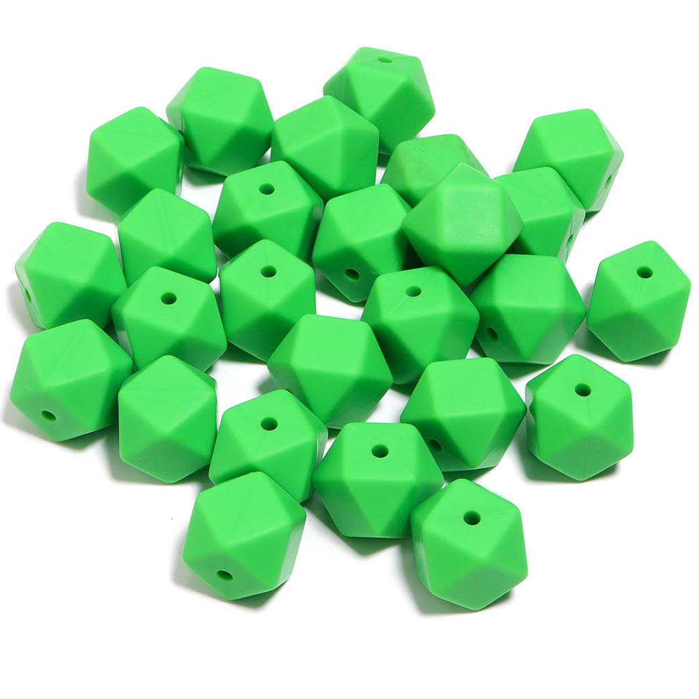 10pcs 19x14mm Hexagon Silicone Beads For Jewelry Making DIY Handmade Necklace Bracelets Phone Key Chain Decoration Accessories