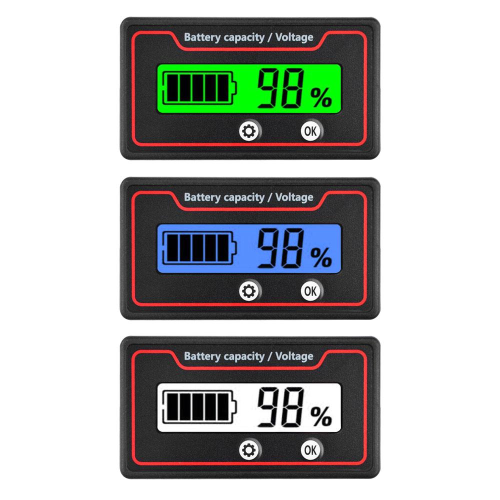 9-120V Battery Capacity Indicator 12V 24V 36V 48V 60V 72V 84V Lead Acid Lithium LiFePO4 Indicator