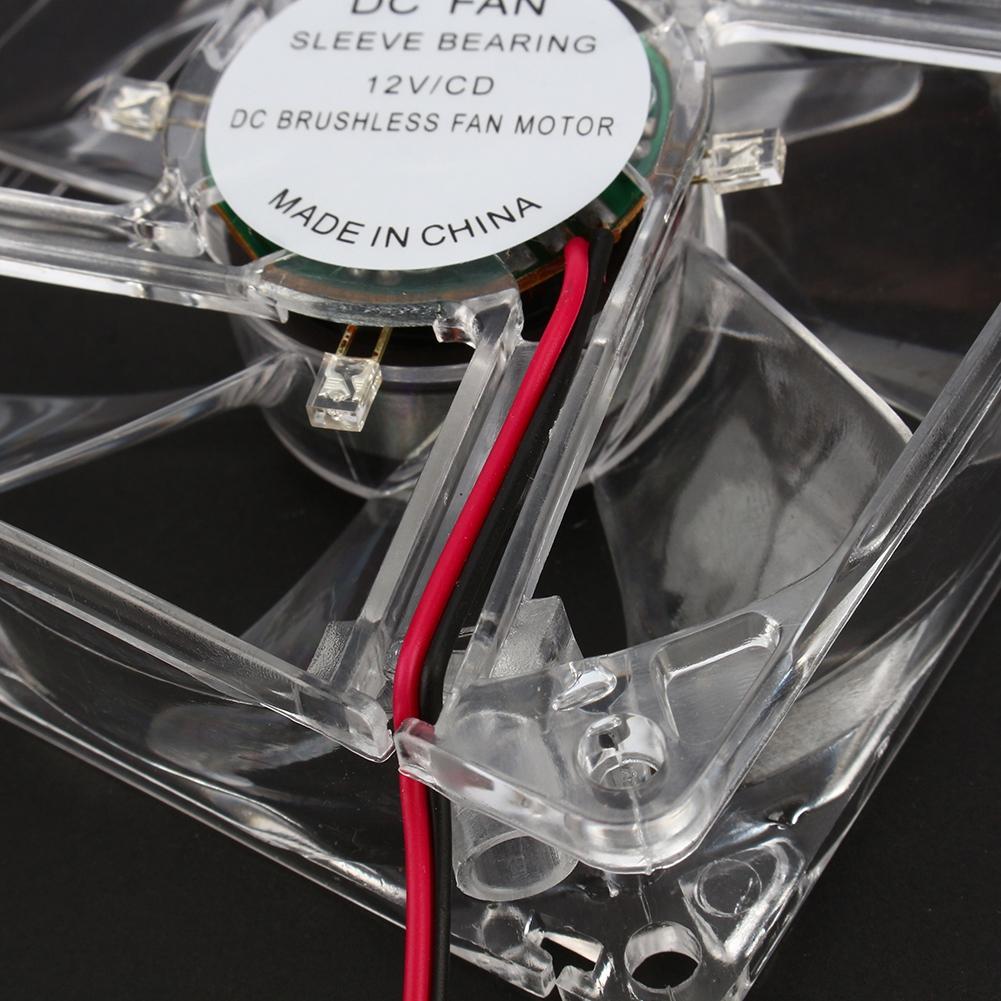 4Pin DC 12V 80mm Blue LED Light CPU PC Computer Cooling Case Fan