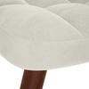 Cream Velvet Relaxation Armchair with Footstool