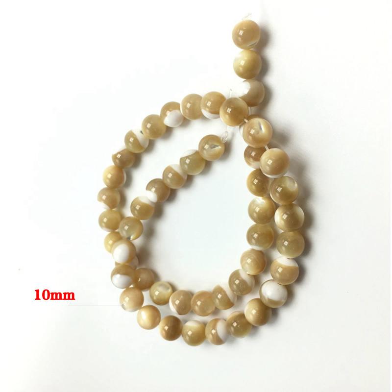Natural Brown Horseshoe Snail Trochus Sea Shell Round Loose Beads2/3/4/5/6/7/8/9/10/12/14MM Pick Size for Jewelry Making