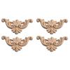 4x Wooden Carved Corner Onlay Furniture Applique Mouldings Decal DIY Home Decor