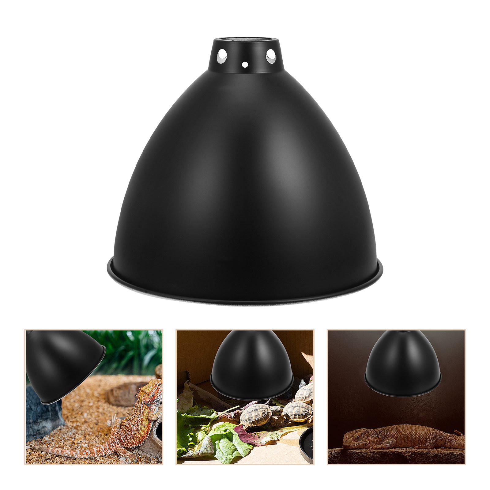 

Reptile Heat Lamp Shade Iron Reflector Dome Lampshade Insulated for Reptile Box Lizard Snake Turtle 14.3X14.3X10.8CM