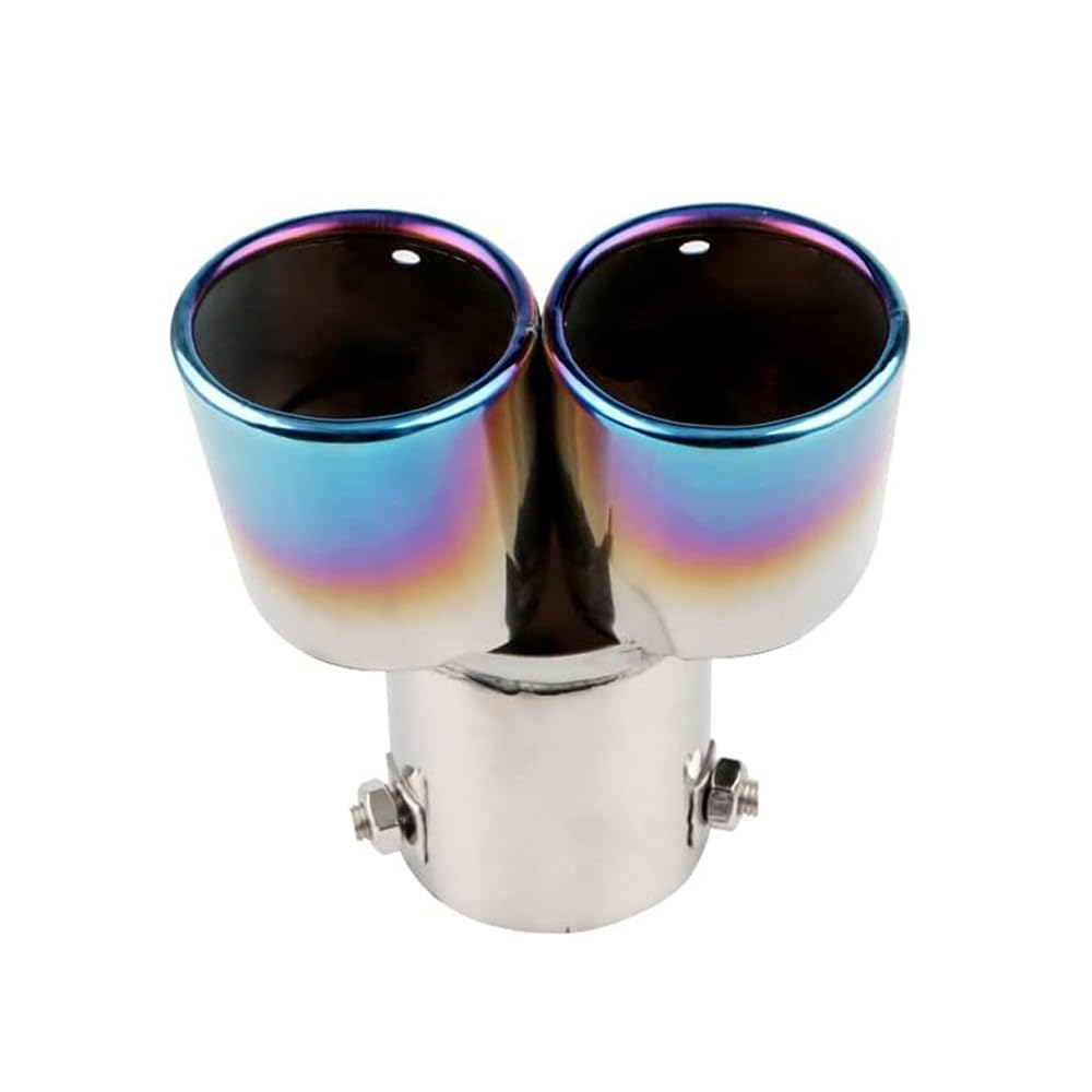 srasakan Car Muffler Cutter, Downward Type, 2 Openings, 2.5 Inch Diameter, Includes Drop Prevention