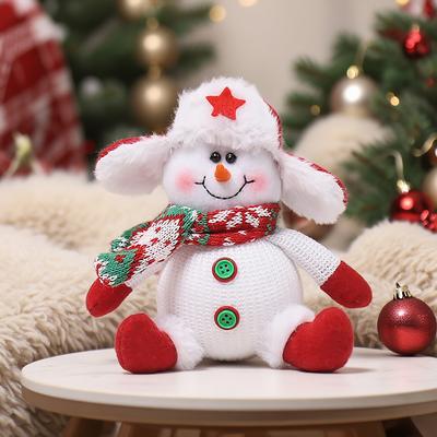 1Pcs 3 Styles Christmas Doll Pendant Christmas Decoration Cartoon Santa Claus Doll Snowman Doll Christmas Tree Pendant Ornament Gift Idea