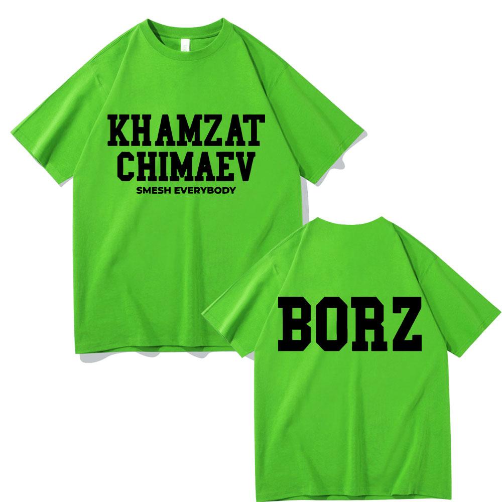Khamzat Chimaev Logo Double Sided Print T-shirts Men Women Fashion Casual Oversized T Shirts Men's Hip Hop Vintage Streetwear