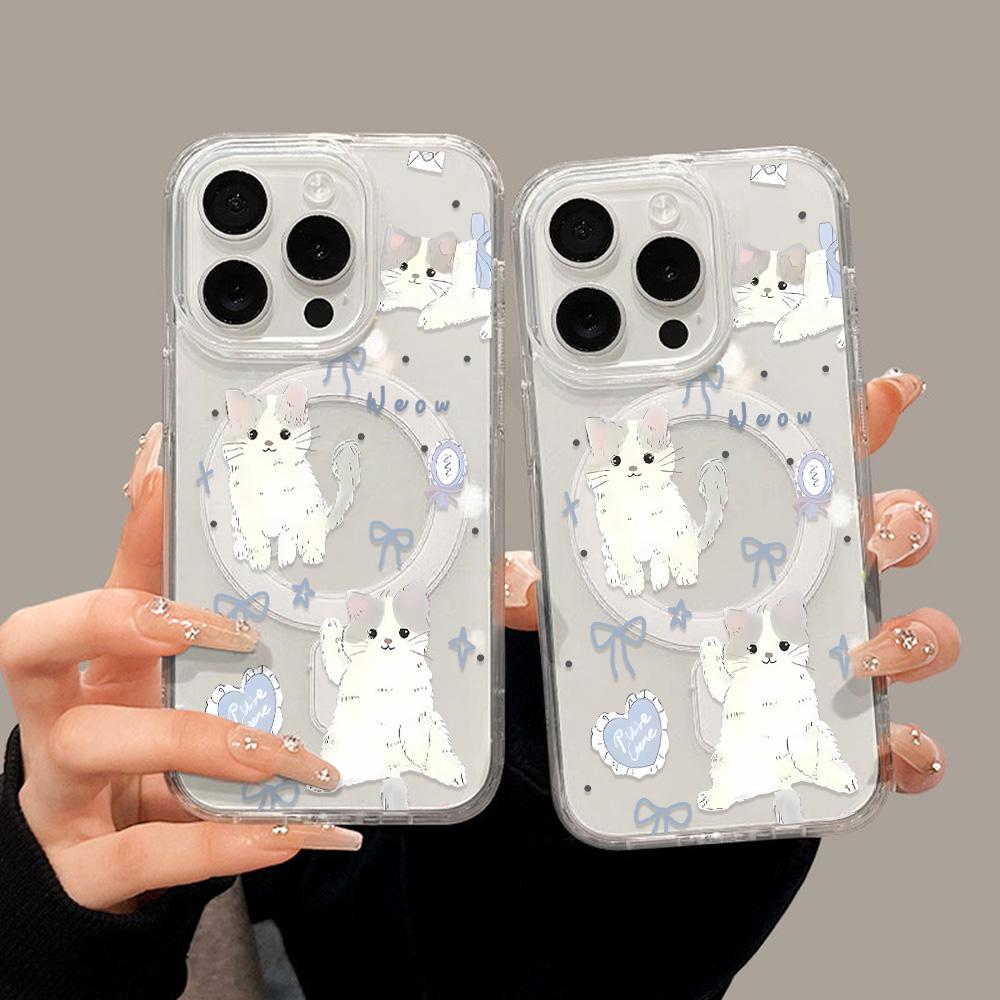 Magnetic Phone Case for iPhone 12 14 16 17 Pro 17 16 15 14 13 12 Pro Max  12 13 14 15  16 High Quality Shockproof Shell Full Protection Cute Style