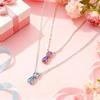 Cross-border Hot-selling European American Style Simple Water Drop Birthstone Necklace Women Fashion Pendant Necklace