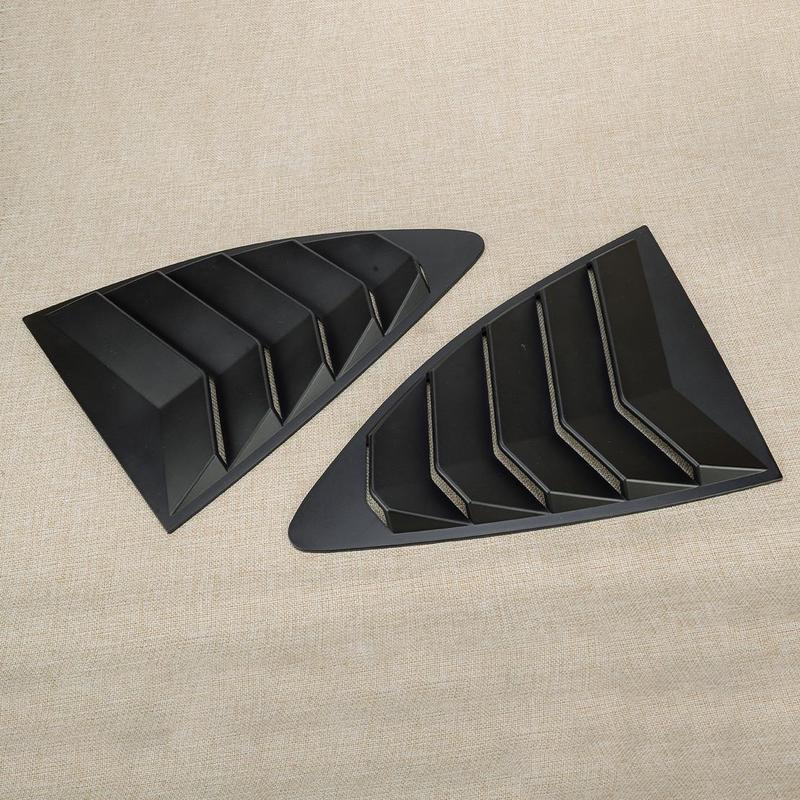 1 Pair Matte Black Rear Side Window Louver Vent Cover Trim Fit for Toyota 86 Subaru BRZ 2012 2013 2014 2015 2016- ABS Plasic