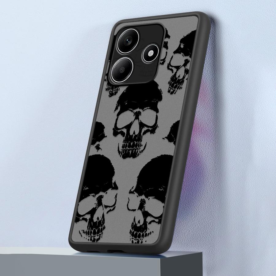 Case for Xiaomi Redmi Note 14 11 10 14C 13C 13 Pro Plus 12 9S A4 Funda Back Phone Cover Skeleton Skull