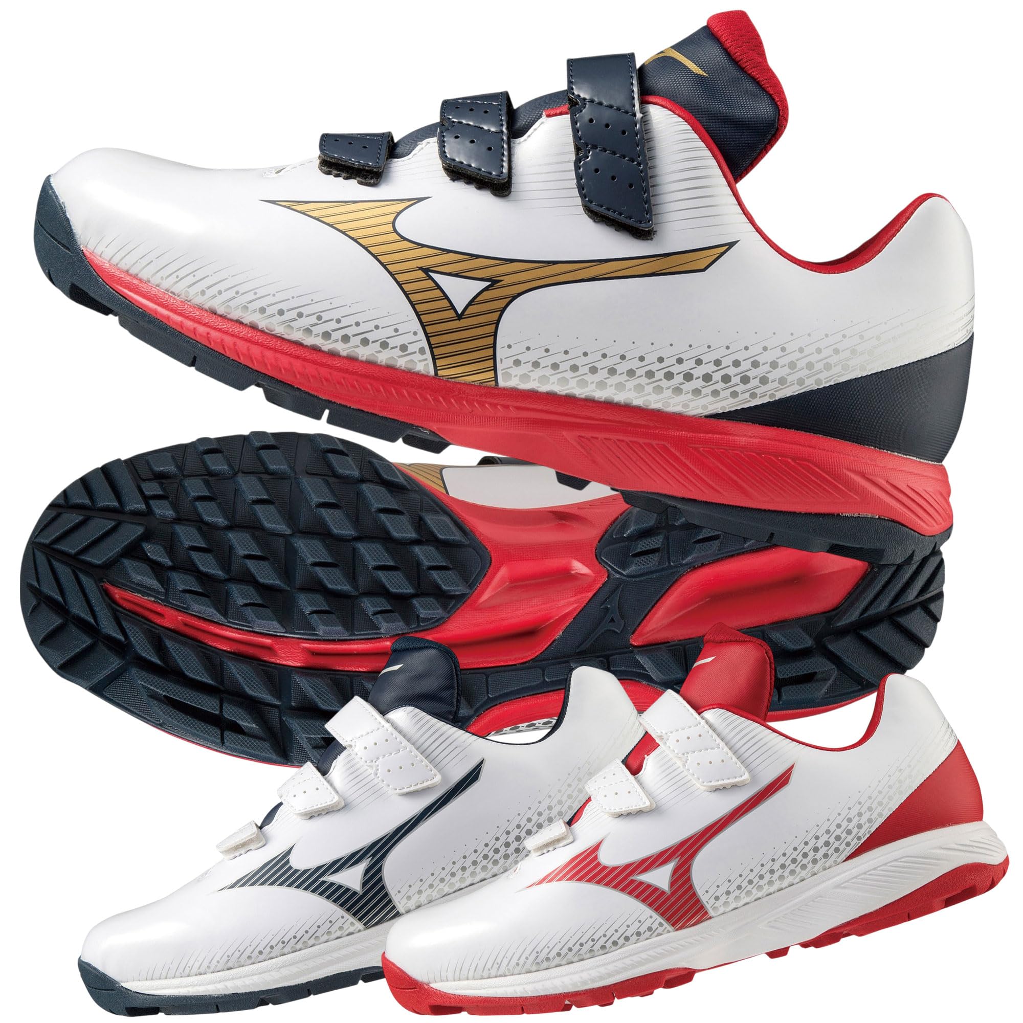 

Mizuno MIZUNO Baseball Training Shoes Light Revo Trainer CR 3 Belt Up Shoes 11GT2221