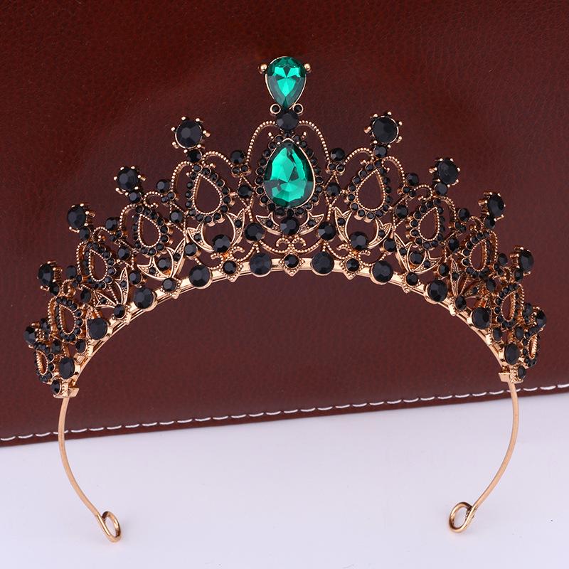 

Retro Bridal Crown Tiara Princess Prom Party Queen Hair Crown Alloy Rhinestone Crown