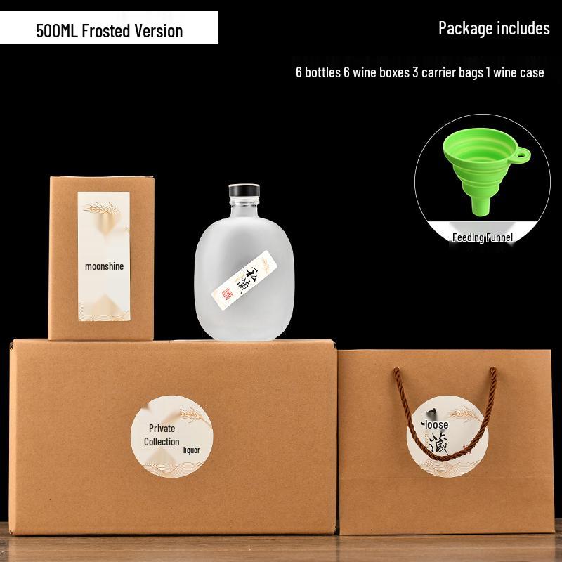 Transparent Glass Wine and Baijiu Infusion Bottle with Sealed Cap for Home Use