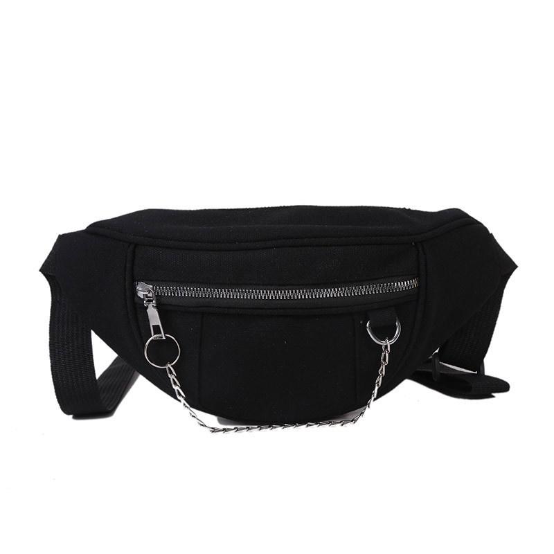 IELGY Trendy Korean canvas chest bag pocket women s bag