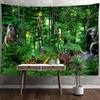 Antike Retro Dinosaurier Wandbehang Tapisserie Hippie Psychedelic Hexerei Tapez Kunst Tier Home Decor