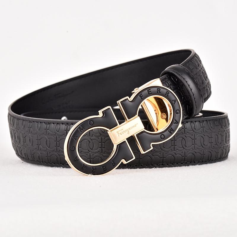 

Salvatore Ferragamo Men s Belt Luxury Brand Designer Automatic Buckle Belt Suit Jeans Formal Brand 125cm