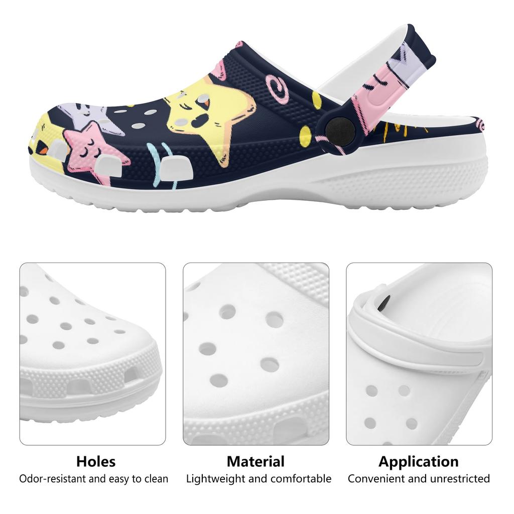 Trendy Printed EVA Clogs Sandals Women Men Ventilated Breathable Slip On Casual Slippers Soft Sole Summer Shoes Daily Comfort Wear