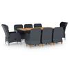 VidaXL 9-Piece Dining Furniture with Cushions Garden Furniture Table and Chairs Patio Set Outdoor Dining Set 3060184