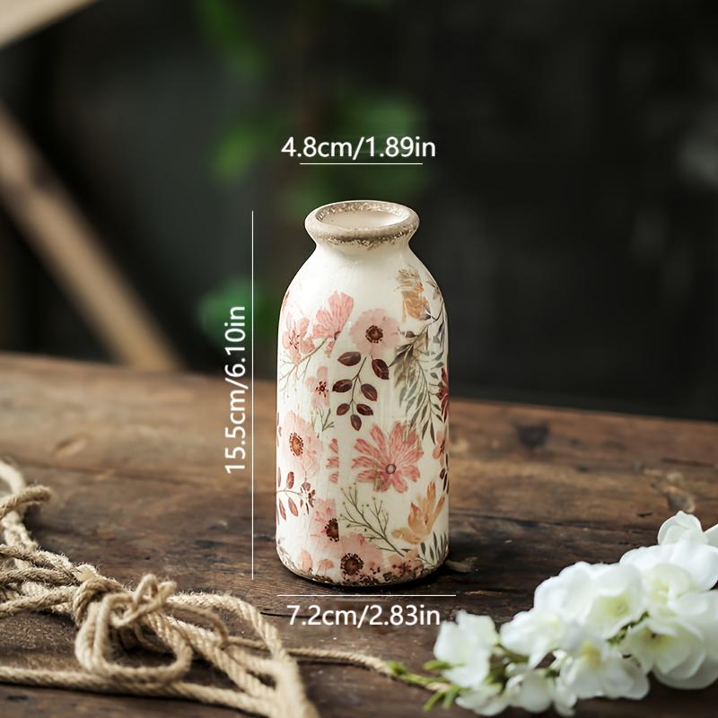 Retro Pastoral Ceramic Vase Home Furnished Ice Cracked Flower Pot Decorative Dry Flower Hydroponic Flower Arrangement Device