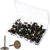100Pcs Vintage Flat Thumb Tacks, Metal Heavy Duty Push P for Cork Board, Decorative Wood Push P for Home Office Worker Use, DIY Crafts Projects