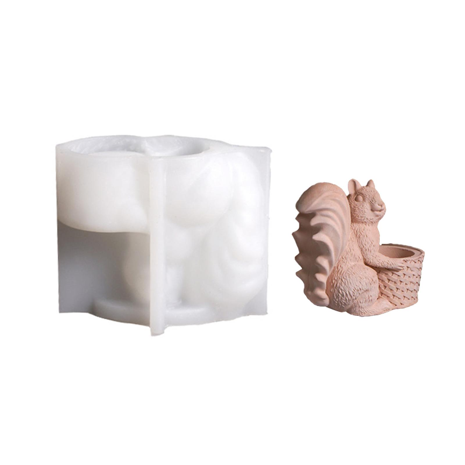 

Reusable Silicone Squirrel Candle Bowl Mold Decorative Bowl Molds Suitable for Parent Child Interaction Handmade Craft