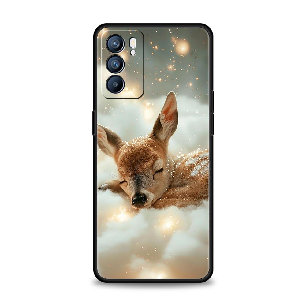 Deer Lichee Pattern Phone Case For Oppo Reno 13 12 11 10 7 F Find X5 X6 A98 A80 A79 A78 A57 A54 A31 A17 Pro 5G Soft TPU Cover