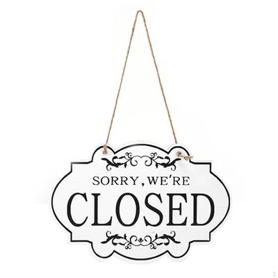 Door Sign Business Hanging Wood for Store Pub Restaurant