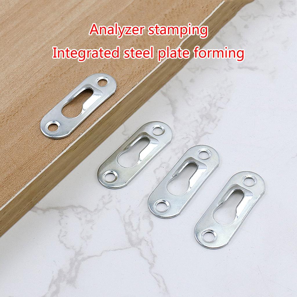 12-piece Stainless Steel Flush Mount Brackets Durable Mirror Headboard Wall Fixings Easy Installs Flush Concealed Mount