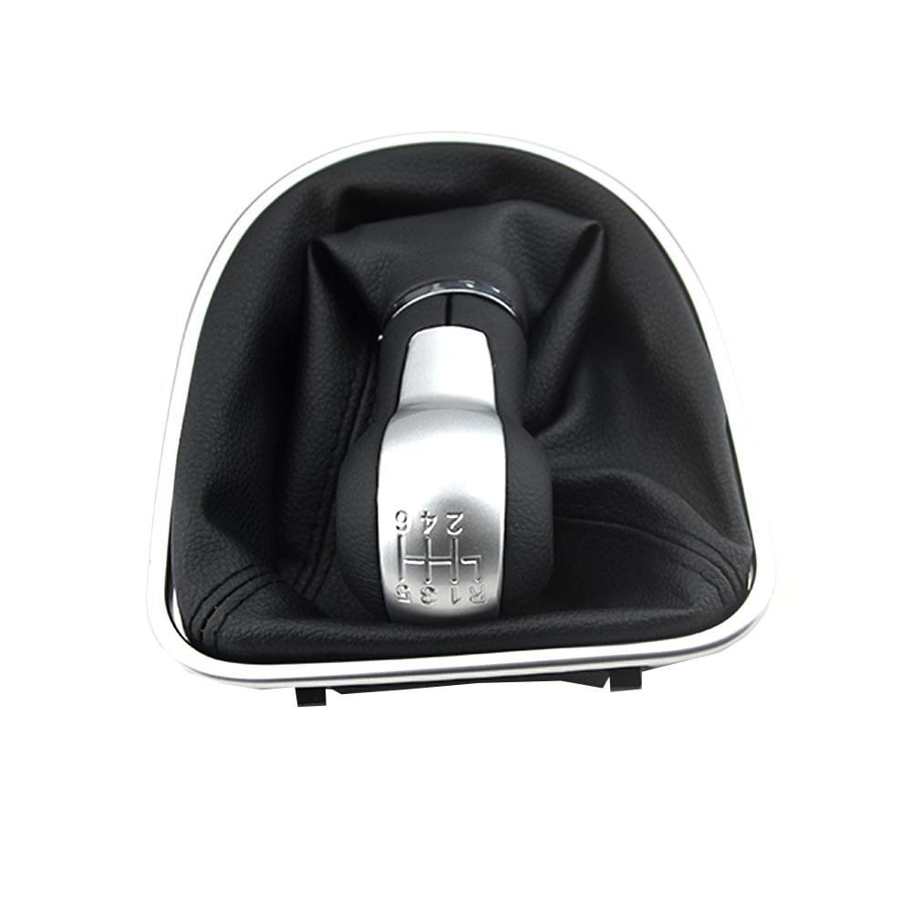 

Fit For Seat Toledo III 2004-2009 Gear Shift Knob Lever Shifter 5 6 Speed ABS With Leather Gaiter Complete Sets 6 Speed