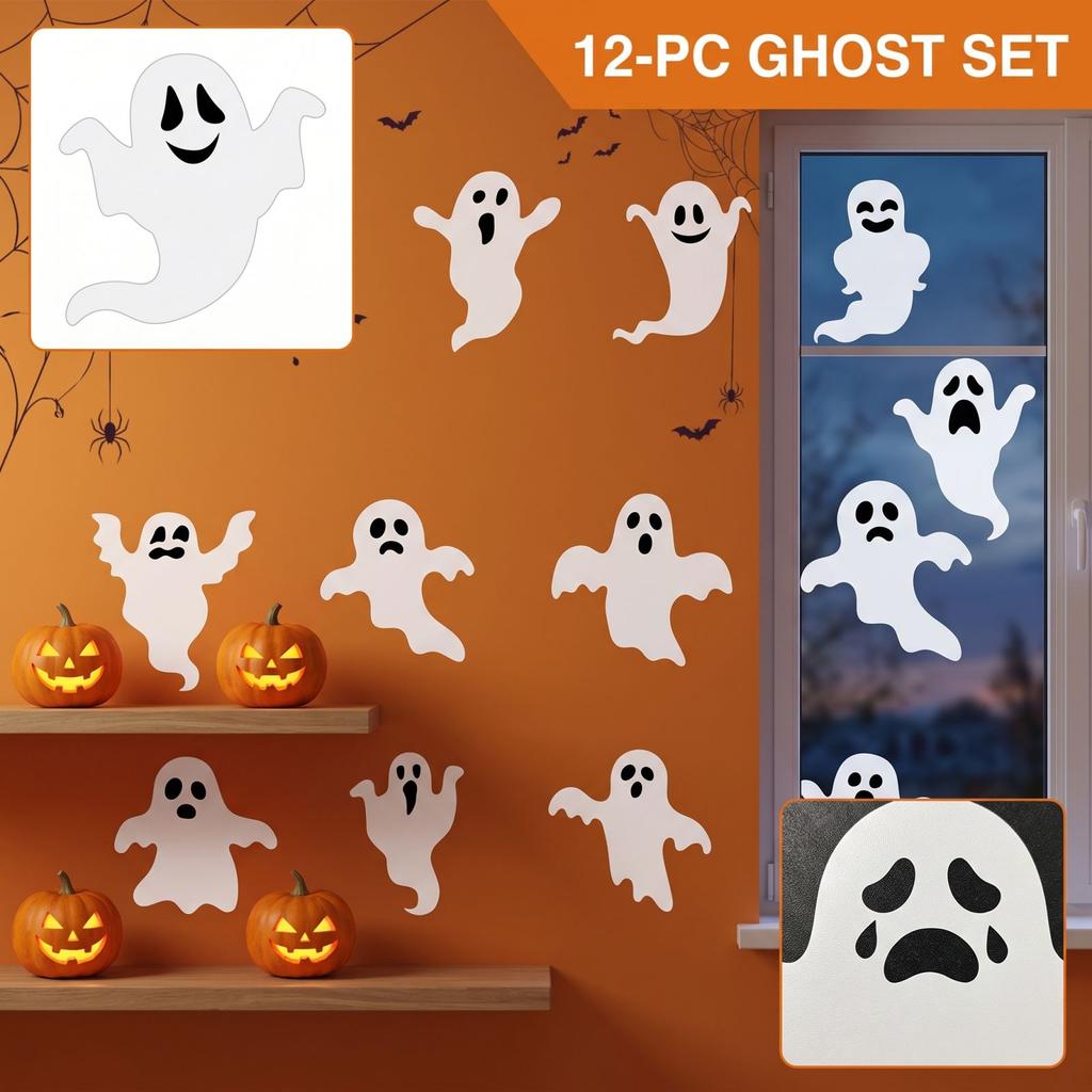Halloween Stickers 12 Pack for Decorations House Party Supplies