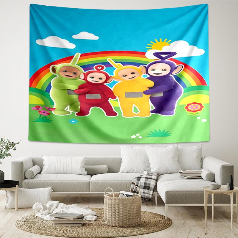 Tele-tubbies Celebration Tapestry Hanging for Bedroom,Livingroom, Playroom,Decor Art Room Wall Tapestry Holiday and Birthday Gifts