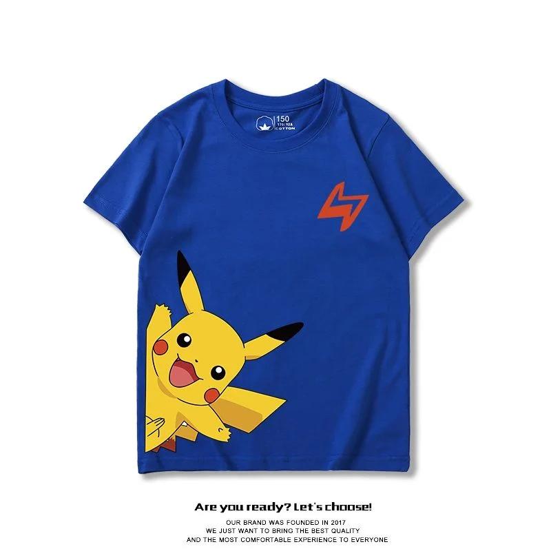 Pokemon Pikachu kids Children's Clothing Short-Sleeved t
