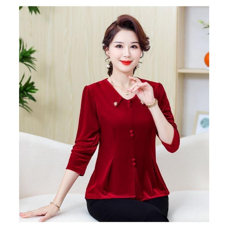 Nové podzimní spodní tričko Módní dámské slim tričko s dlouhým rukávem Elastický top