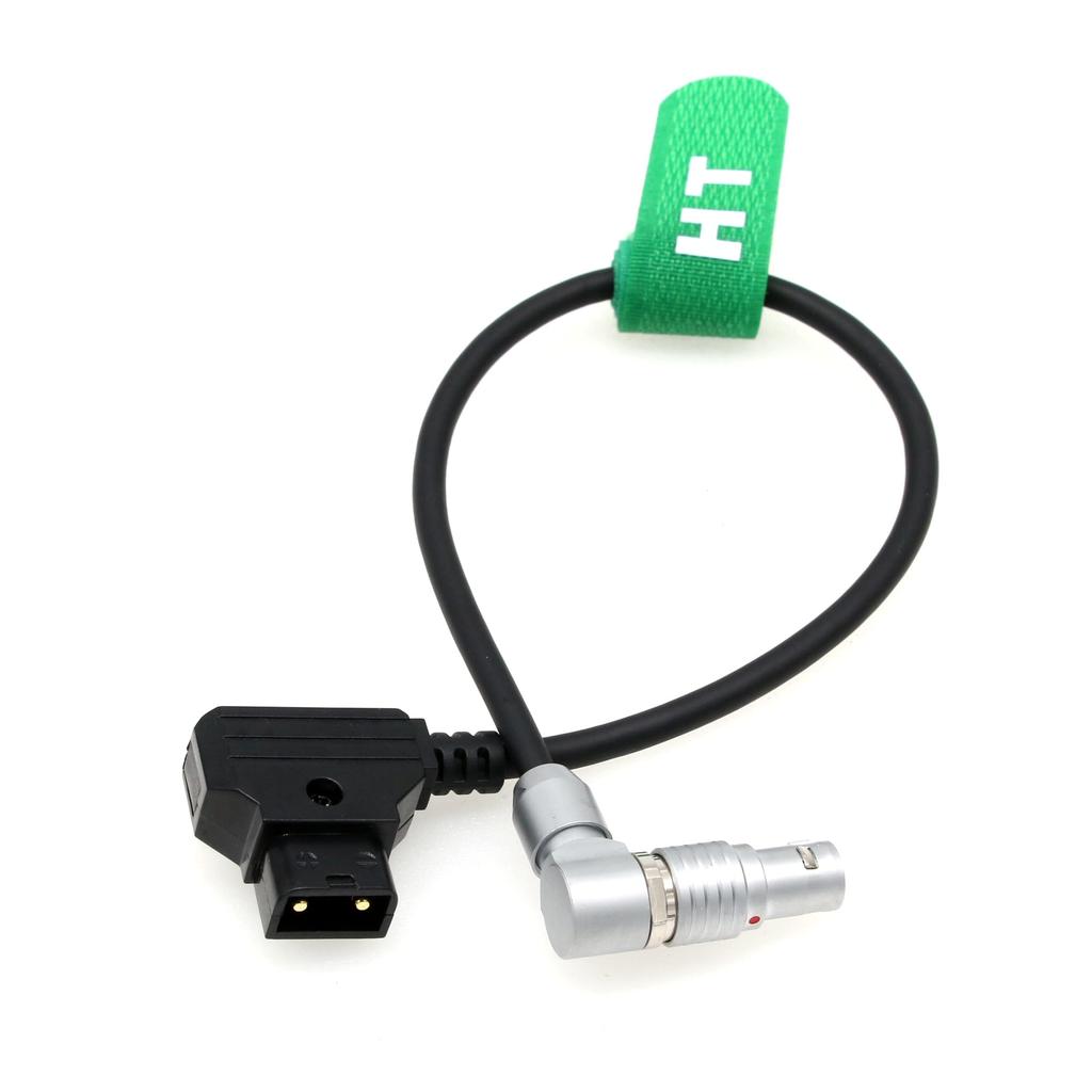 HangTon D-tap To L-shaped Power Cable for RED Komodo-X Epic Scarlet Dragon DSMC2 V-Raptor Cameras, Rotatable, Adjustable, 6-pin Female Connector, 20 I