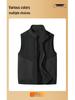 Men's Thickened Fleece Vest, Stand Collar, Double-Sided, Sleeveless Winter Warm Gilet