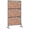 Privacy Screen Gray 100 X 50 X 180 Cm Weatherproof Steel