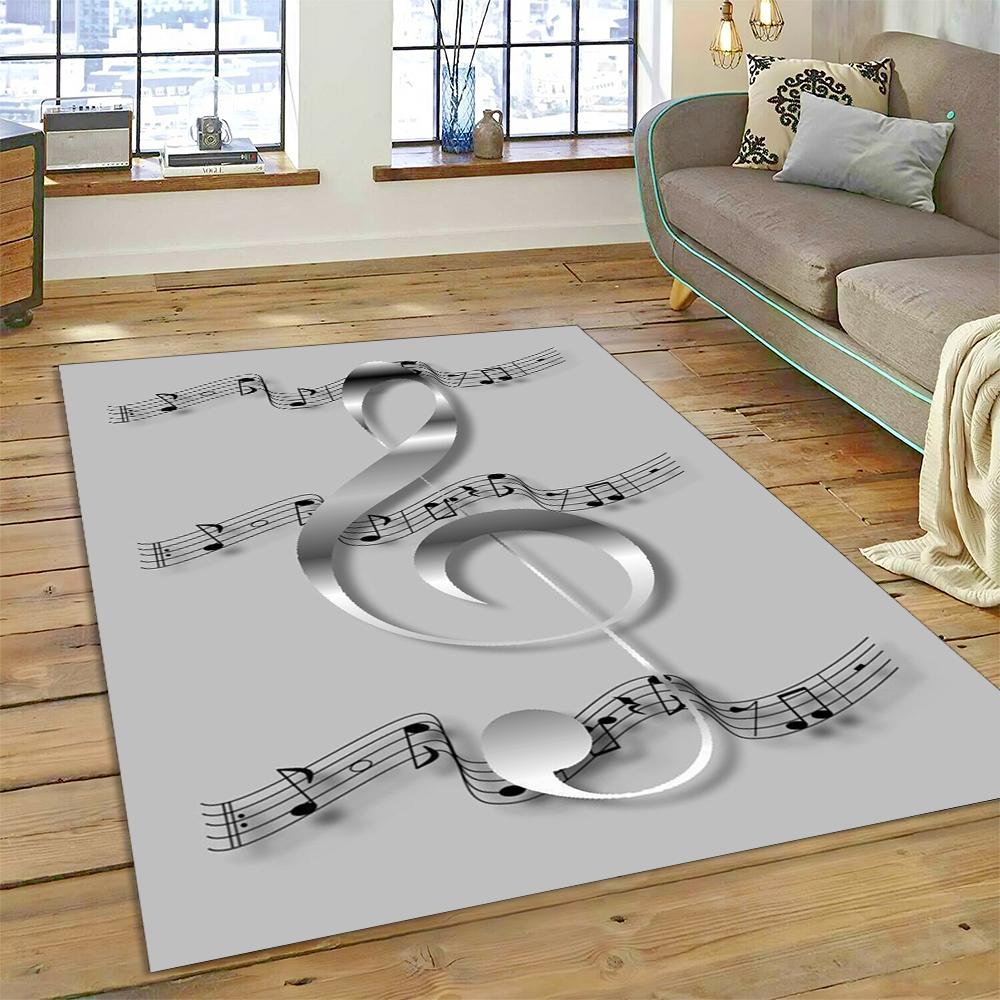 3D Creative Musical Note Piano Art Carpet Rug for Home Living Room Bedroom Sofa Doormat Decor,Child Area Rug Non-slip Floor Mat